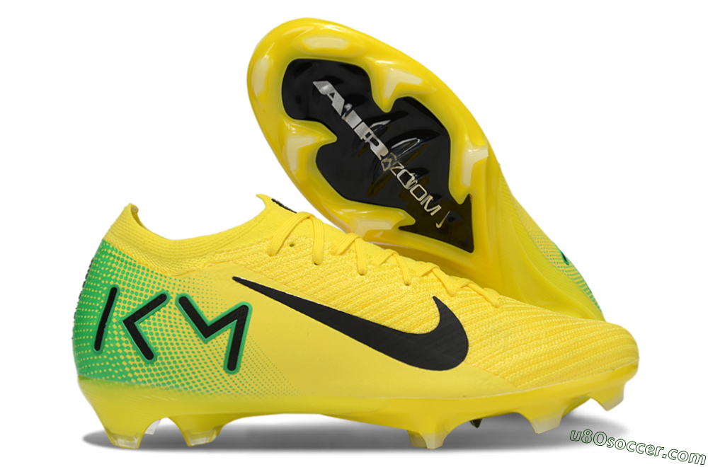Nike Air Zoom Mercurial Vapor 16 Elite FG Firm Ground Soccer Cleats - Yellow/Black/Green 1