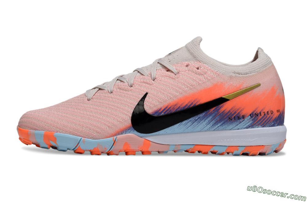 Nike Air Zoom Mercurial Vapor 16 Elite TF Artificial Turf Soccer Shoes - Pink/Black/Gold 2