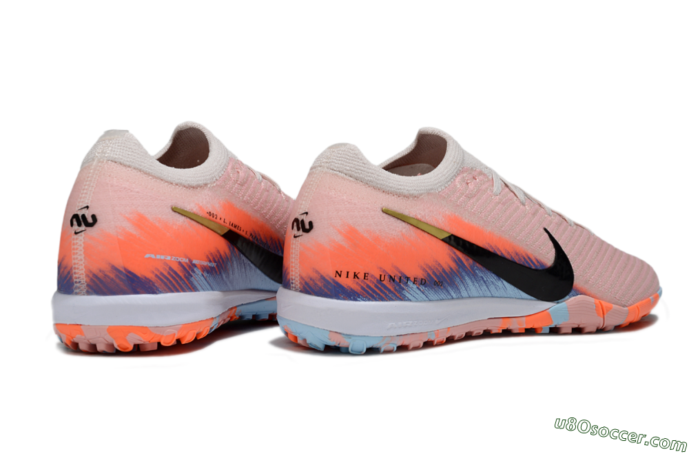 Nike Air Zoom Mercurial Vapor 16 Elite TF Artificial Turf Soccer Shoes - Pink/Black/Gold 6