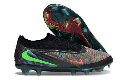 Nike Phantom 6 Elite Low FG Firm Ground Soccer Cleats - Black/Yellow/Red
