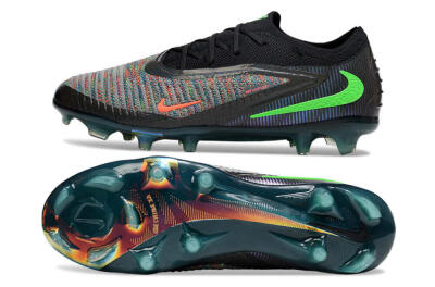 Nike Phantom 6 Elite Low FG Firm Ground Soccer Cleats - Black/Yellow/Red