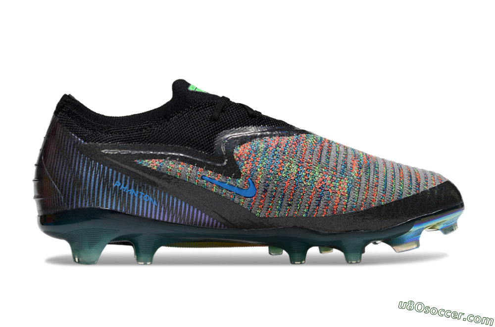Nike Phantom 6 Elite Low FG Firm Ground Soccer Cleats - Black/Yellow/Red 7