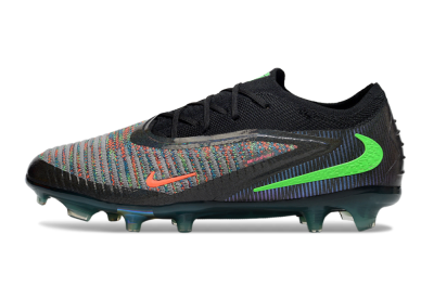 Nike Phantom 6 Elite Low FG Firm Ground Soccer Cleats - Black/Yellow/Red