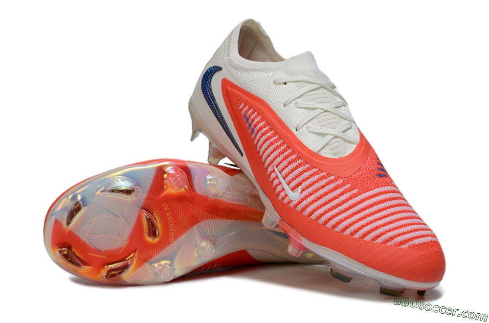 Nike Phantom 6 Elite Low FG Firm Ground Soccer Cleats - Red/White/Black 3