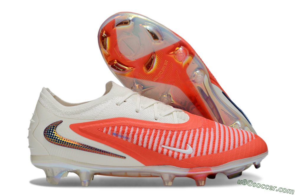 Nike Phantom 6 Elite Low FG Firm Ground Soccer Cleats - Red/White/Black 1