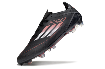 Adidas F50 Elite FG Firm Ground Soccer Cleats - Black/Silver/Red