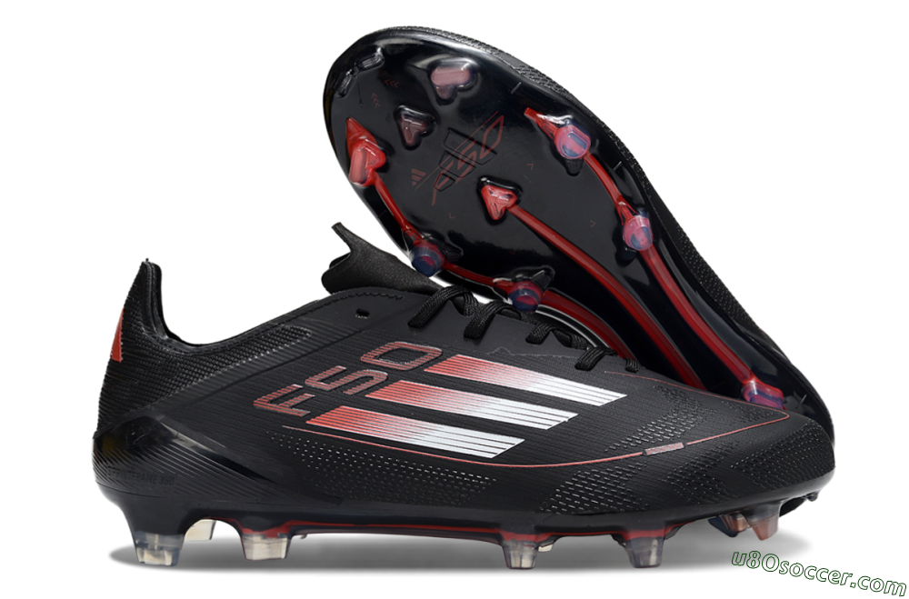 Adidas F50 Elite FG Firm Ground Soccer Cleats - Black/Silver/Red 1