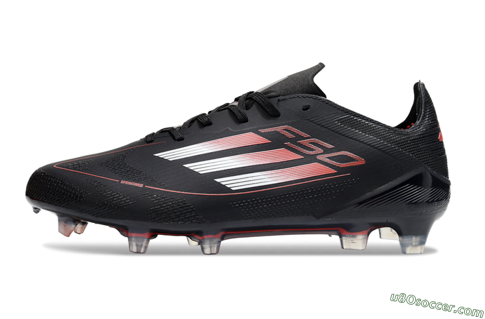 Adidas F50 Elite FG Firm Ground Soccer Cleats - Black/Silver/Red 2