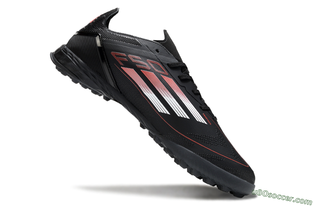 Adidas F50 Elite TF Artificial Turf Soccer Shoes - Black/Silver/Red 4