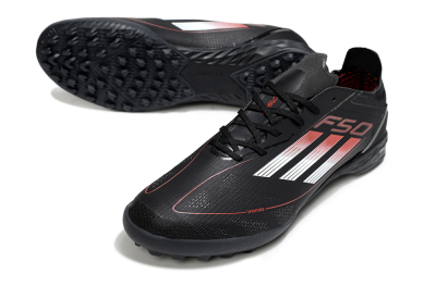 Adidas F50 Elite TF Artificial Turf Soccer Shoes - Black/Silver/Red