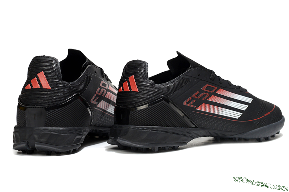 Adidas F50 Elite TF Artificial Turf Soccer Shoes - Black/Silver/Red 6