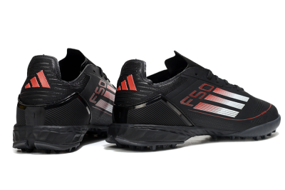Adidas F50 Elite TF Artificial Turf Soccer Shoes - Black/Silver/Red