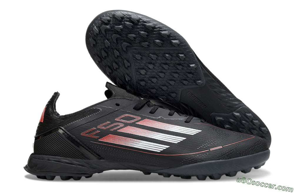 Adidas F50 Elite TF Artificial Turf Soccer Shoes - Black/Silver/Red 1