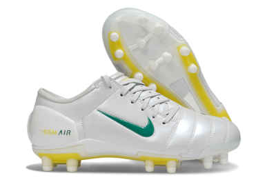 Nike Air Zoom Total 90 III FG Firm Ground Soccer Cleats - White/Green/Yellow