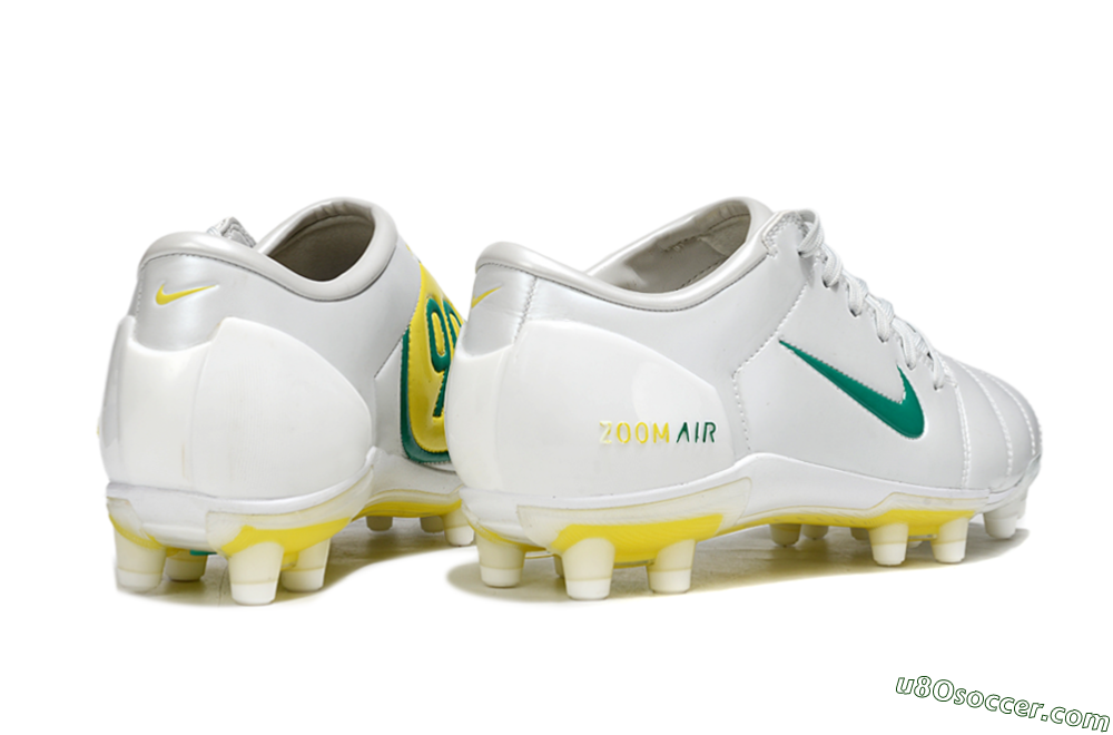 Nike Air Zoom Total 90 III FG Firm Ground Soccer Cleats - White/Green/Yellow 6