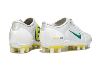 Nike Air Zoom Total 90 III FG Firm Ground Soccer Cleats - White/Green/Yellow