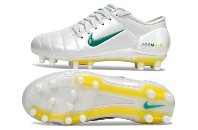 Nike Air Zoom Total 90 III FG Firm Ground Soccer Cleats - White/Green/Yellow