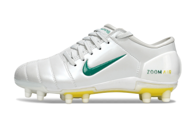 Nike Air Zoom Total 90 III FG Firm Ground Soccer Cleats - White/Green/Yellow