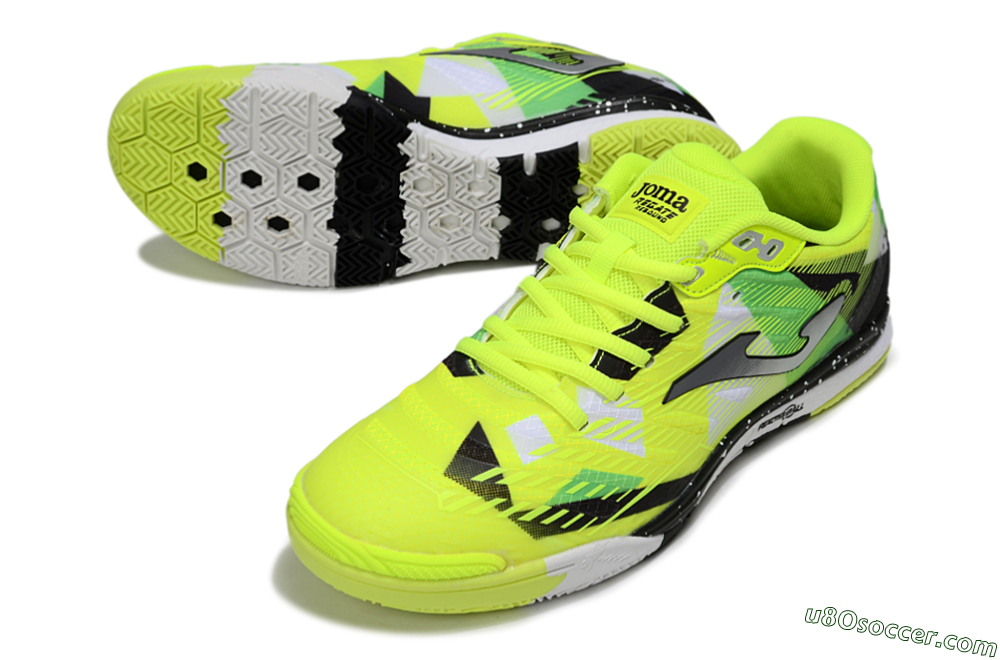 Joma Top Flex IC Indoor & Futsal Soccer Shoes - Yellow/Silver/Black 3