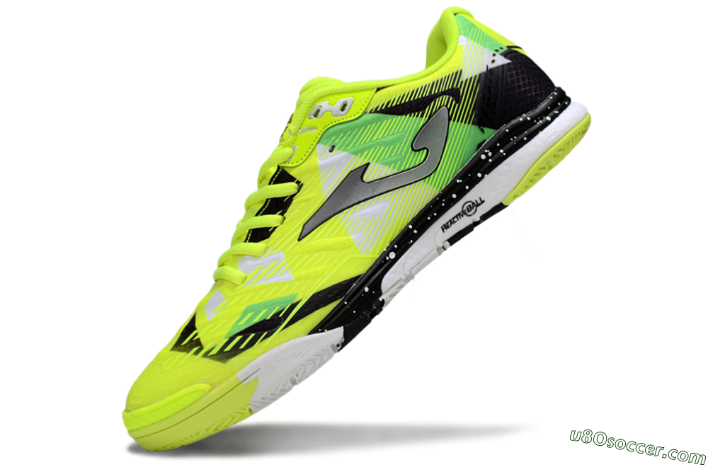 Joma Top Flex IC Indoor & Futsal Soccer Shoes - Yellow/Silver/Black 5