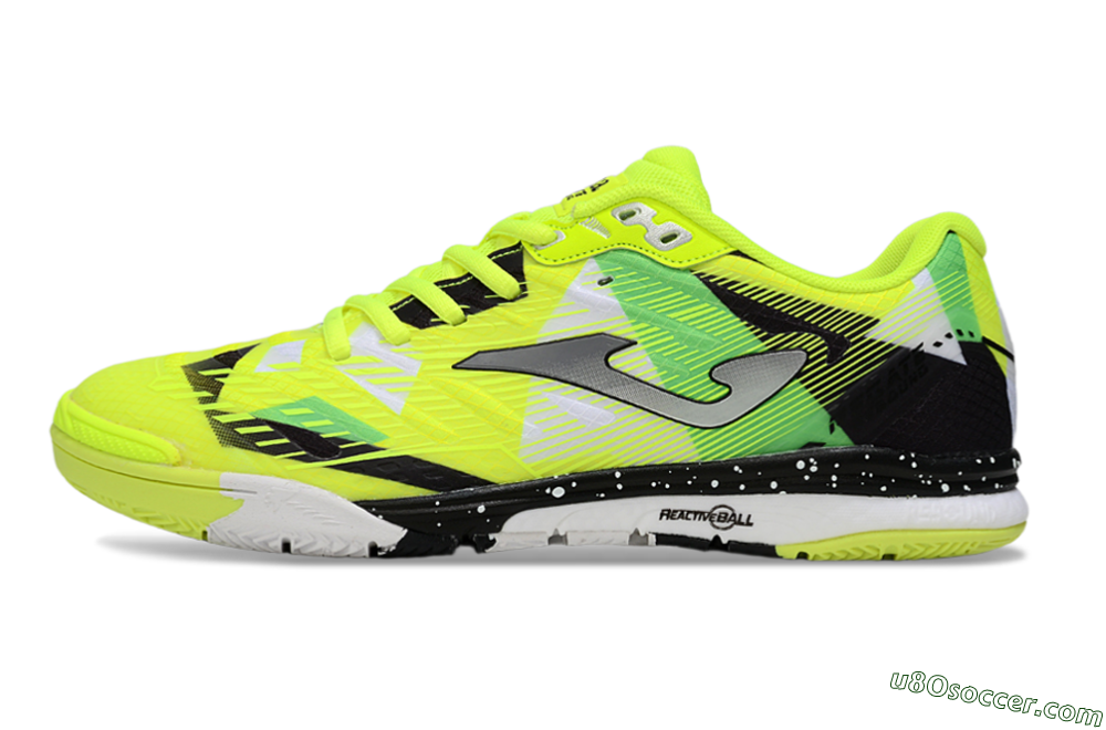 Joma Top Flex IC Indoor & Futsal Soccer Shoes - Yellow/Silver/Black 2