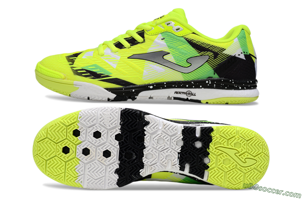 Joma Top Flex IC Indoor & Futsal Soccer Shoes - Yellow/Silver/Black 0