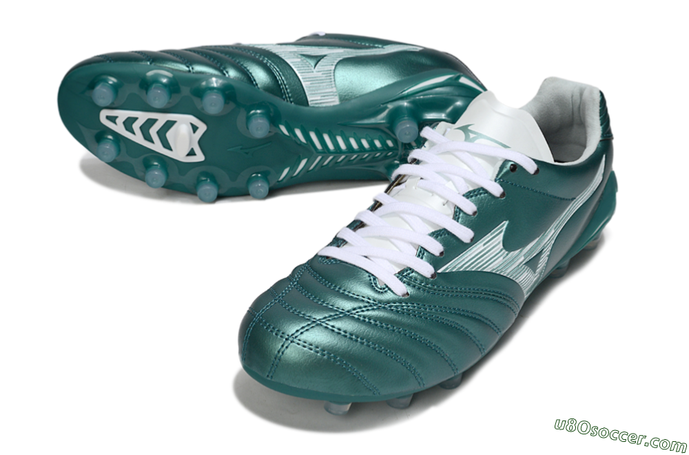 Mizuno Morelia Neo 4 FG Firm Ground Soccer Cleats - Green/White 3