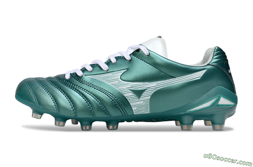 Mizuno Morelia Neo 4 FG Firm Ground Soccer Cleats - Green/White 2