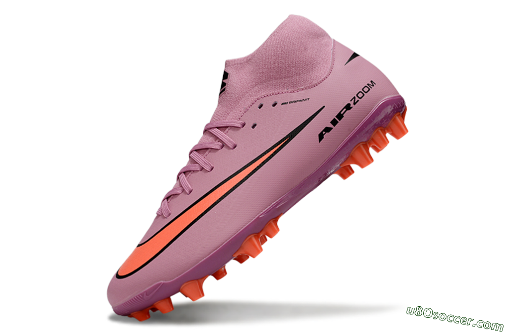 Nike Air Zoom Mercurial Superfly 10 Academy AG Artificial Grass Soccer Cleats - Red/Black/White 5