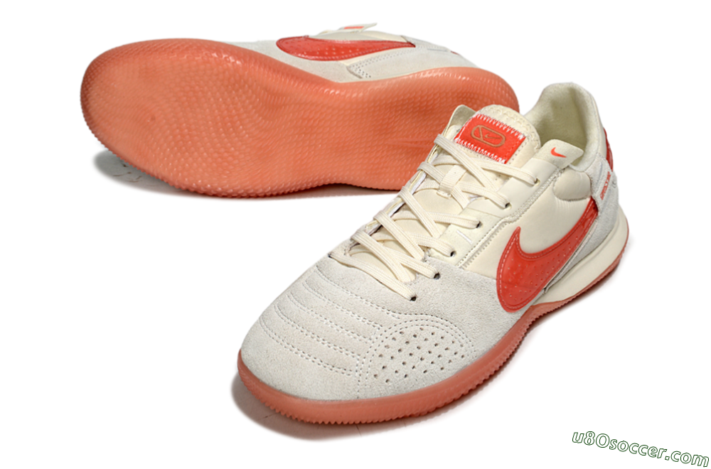 Nike Street Gato IC Indoor & Futsal Soccer Shoes - Beige/Grey/Red 3