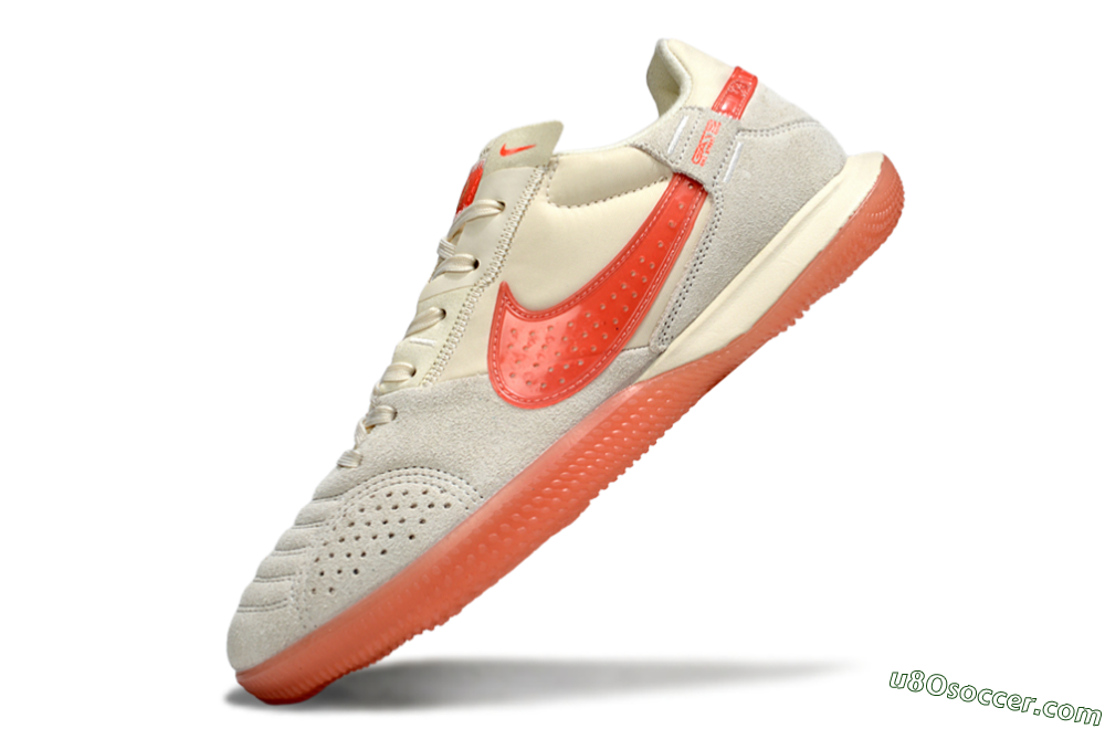 Nike Street Gato IC Indoor & Futsal Soccer Shoes - Beige/Grey/Red 5