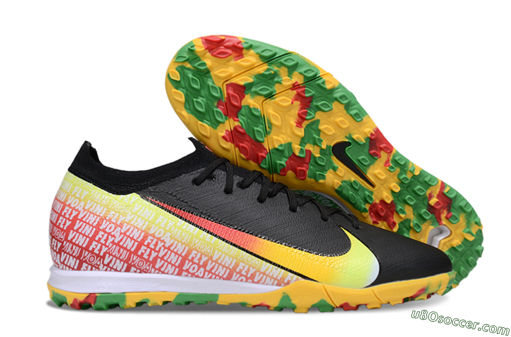Nike Air Zoom Mercurial Vapor 16 Elite TF Artificial Turf Soccer Shoes - Black/Yellow/Red 1