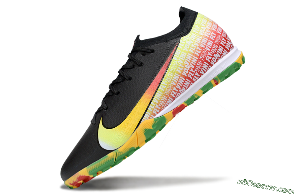 Nike Air Zoom Mercurial Vapor 16 Elite TF Artificial Turf Soccer Shoes - Black/Yellow/Red 5