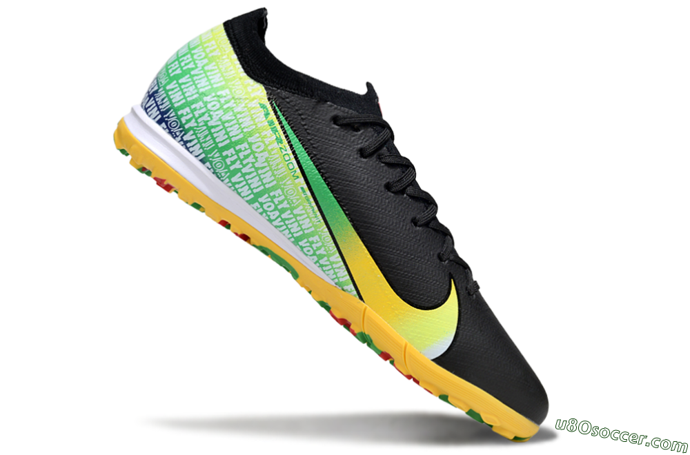 Nike Air Zoom Mercurial Vapor 16 Elite TF Artificial Turf Soccer Shoes - Black/Yellow/Red 4