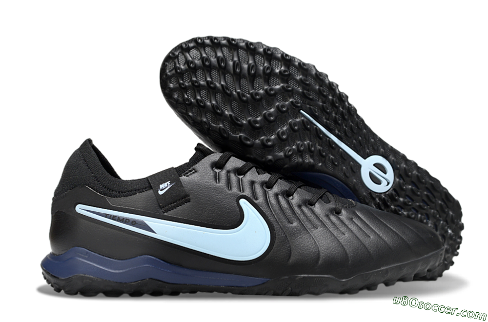 Nike Tiempo Legend 10 Pro TF Artificial Turf Soccer Shoes - Black/Jade/Blue 1