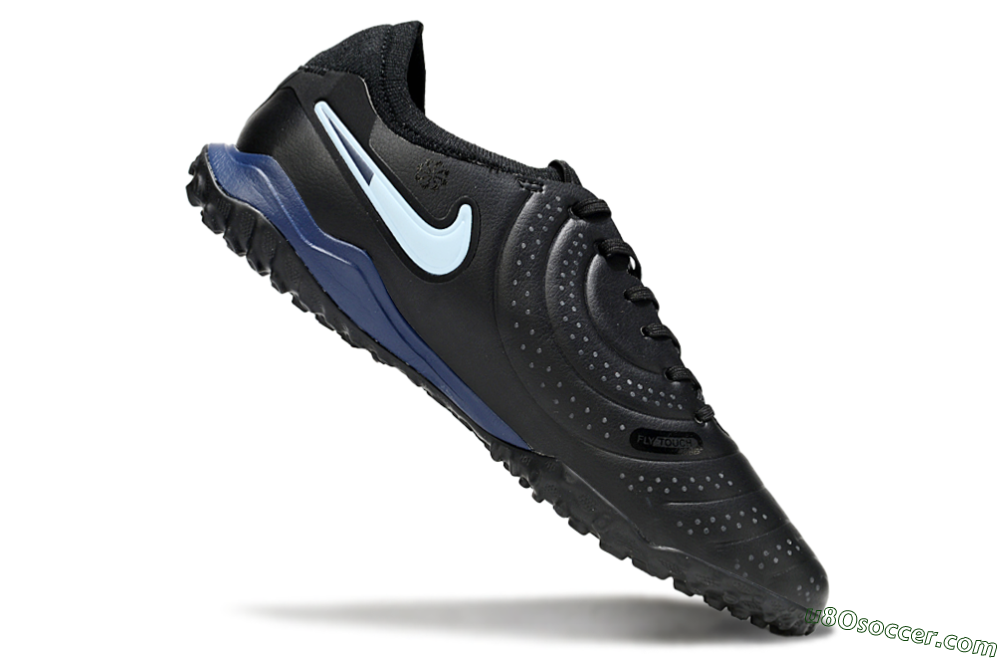 Nike Tiempo Legend 10 Pro TF Artificial Turf Soccer Shoes - Black/Jade/Blue 4