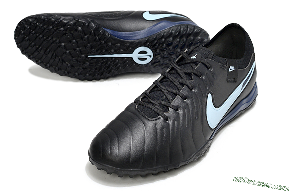 Nike Tiempo Legend 10 Pro TF Artificial Turf Soccer Shoes - Black/Jade/Blue 3