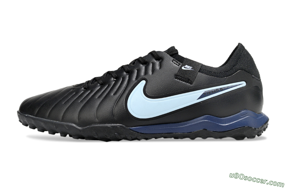 Nike Tiempo Legend 10 Pro TF Artificial Turf Soccer Shoes - Black/Jade/Blue 2