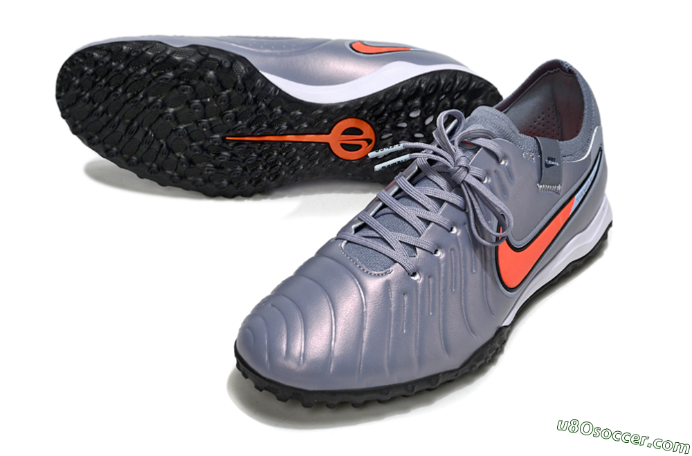 Nike Tiempo Legend 10 Pro TF Artificial Turf Soccer Shoes - Blue/Jade/Red 3