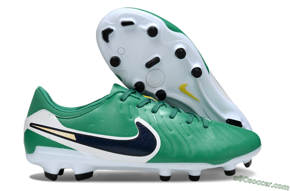 Nike Tiempo Legend 10 Academy FG Firm Ground Soccer Cleats - Green/Blue/Yellow 1