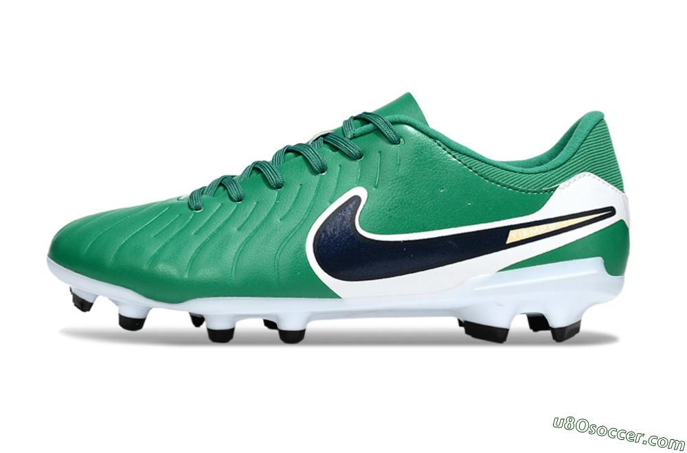 Nike Tiempo Legend 10 Academy FG Firm Ground Soccer Cleats - Green/Blue/Yellow 2