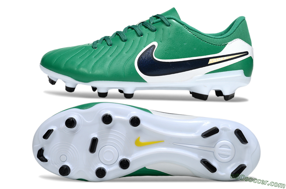 Nike Tiempo Legend 10 Academy FG Firm Ground Soccer Cleats - Green/Blue/Yellow 0
