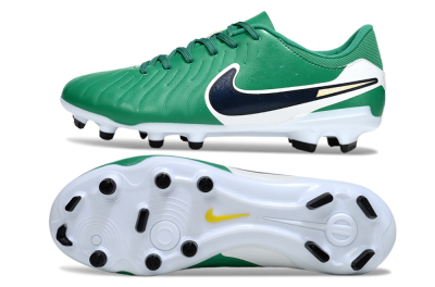 Nike Tiempo Legend 10 Academy FG Firm Ground Soccer Cleats - Green/Blue/Yellow