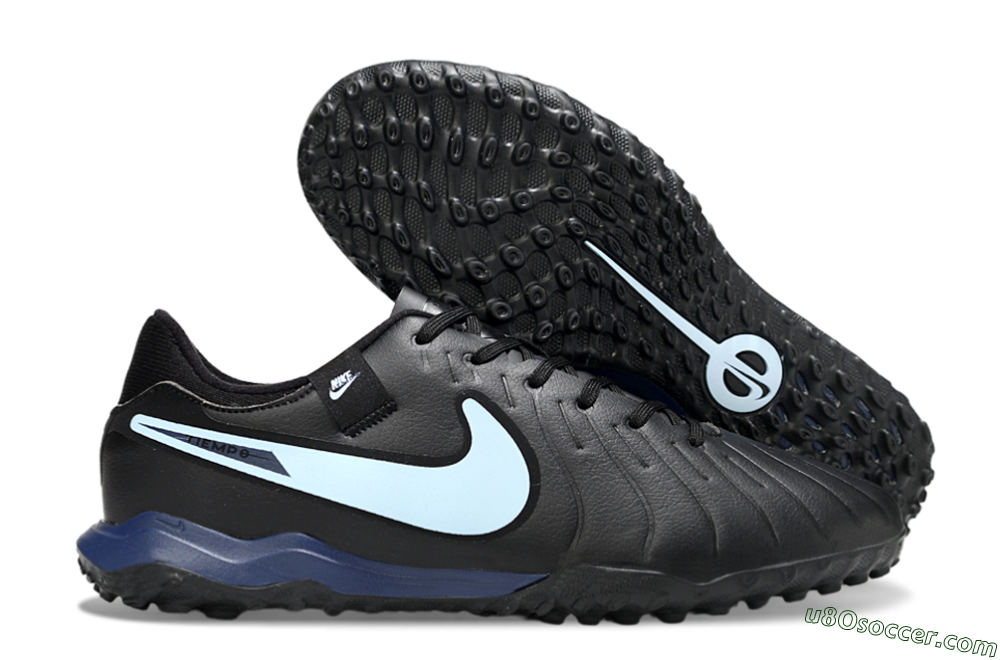 Nike Tiempo Legend 10 Academy TF Artificial Turf Soccer Shoes - Black/Jade 1