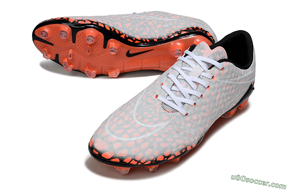 Nike Hypervenom Phantom RGN SE FG Firm Ground Soccer Cleats - Grey/Red/Black 3