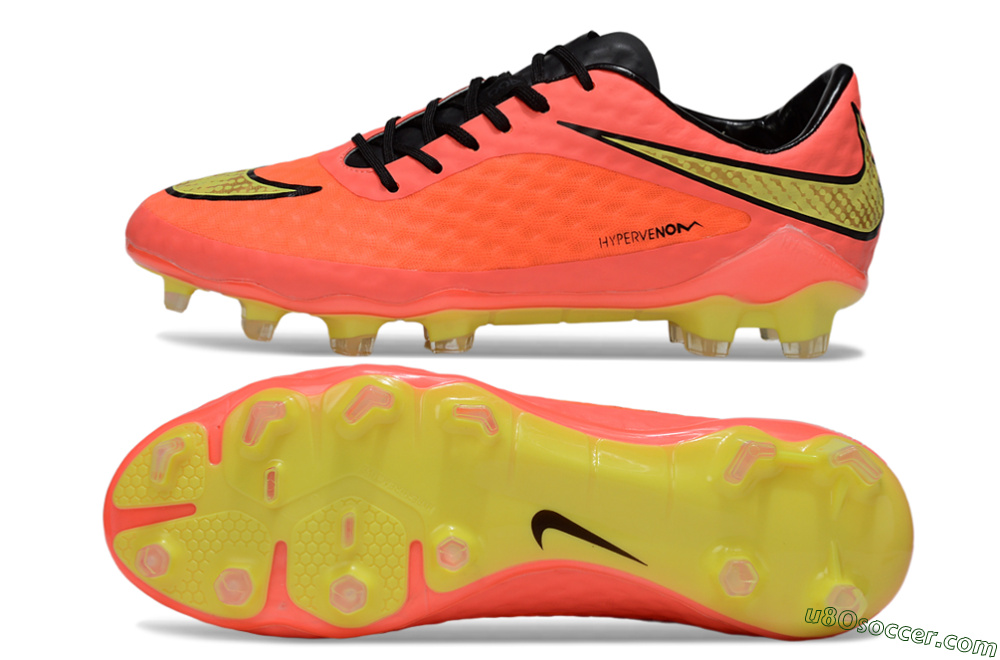Nike Hypervenom Phantom FG Firm Ground Soccer Cleats - Red/Yellow/Black 0
