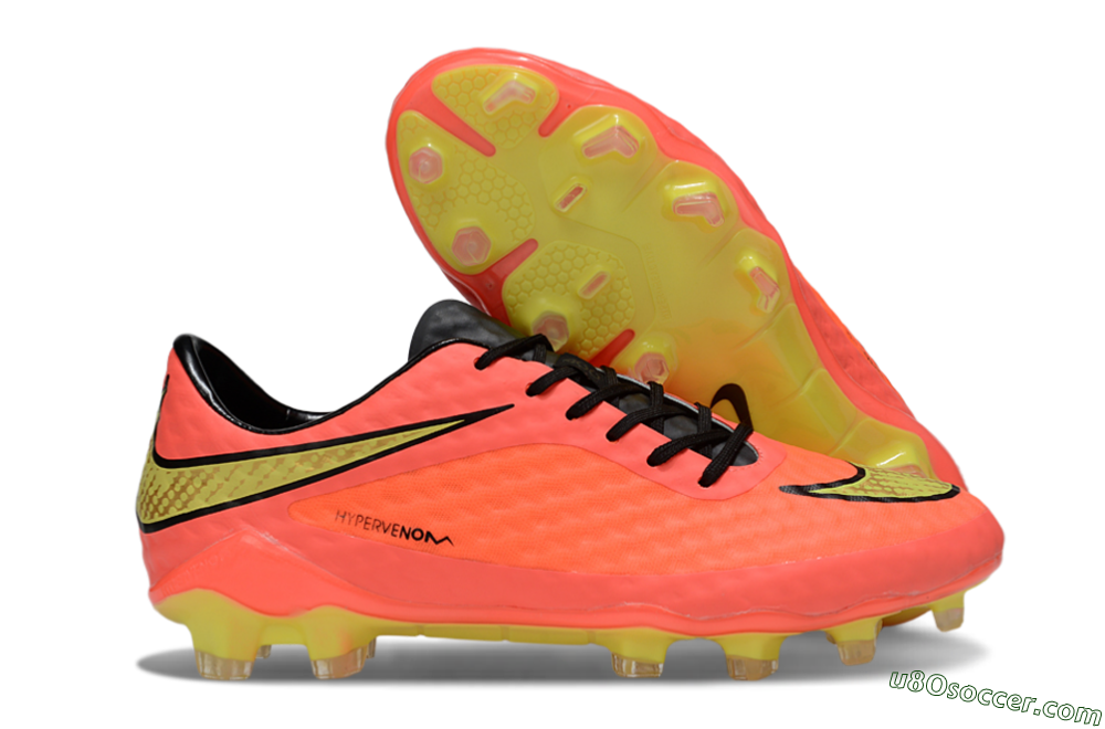 Nike Hypervenom Phantom FG Firm Ground Soccer Cleats - Red/Yellow/Black 1