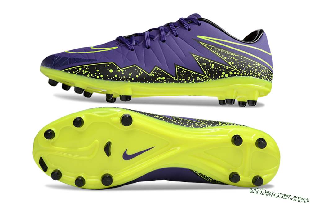 Nike Hypervenom Phantom II FG Firm Ground Soccer Cleats - Blue/Black/Yellow 0