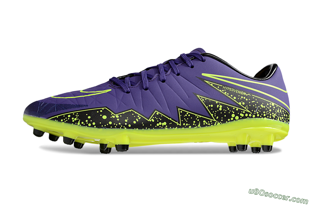 Nike Hypervenom Phantom II FG Firm Ground Soccer Cleats - Blue/Black/Yellow 2