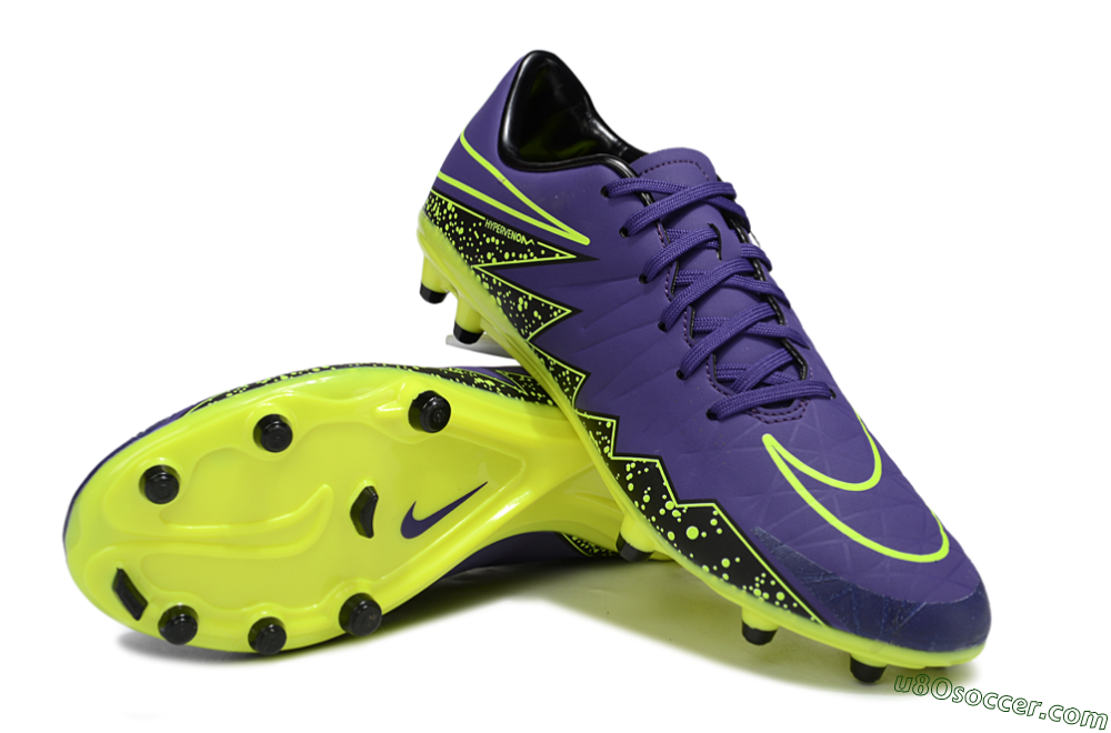Nike Hypervenom Phantom II FG Firm Ground Soccer Cleats - Blue/Black/Yellow 3